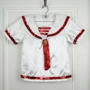 Disney Cruise Line Minnie Mouse Sailor Nautical Costume Top Girl Large 10 12